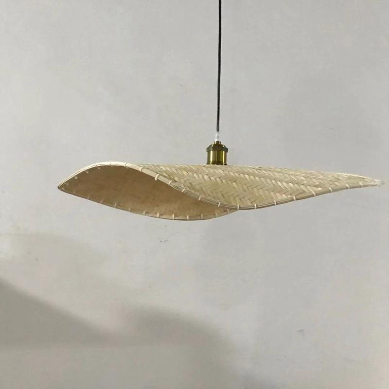 创意个饰性笼日式灯编织藤艺灯竹艺具手工编织竹YE471艺树叶装吊