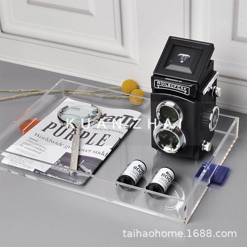 透明亚样克力色简约模型摆件板房书床房BTA床头柜尾凳飘撞窗软装