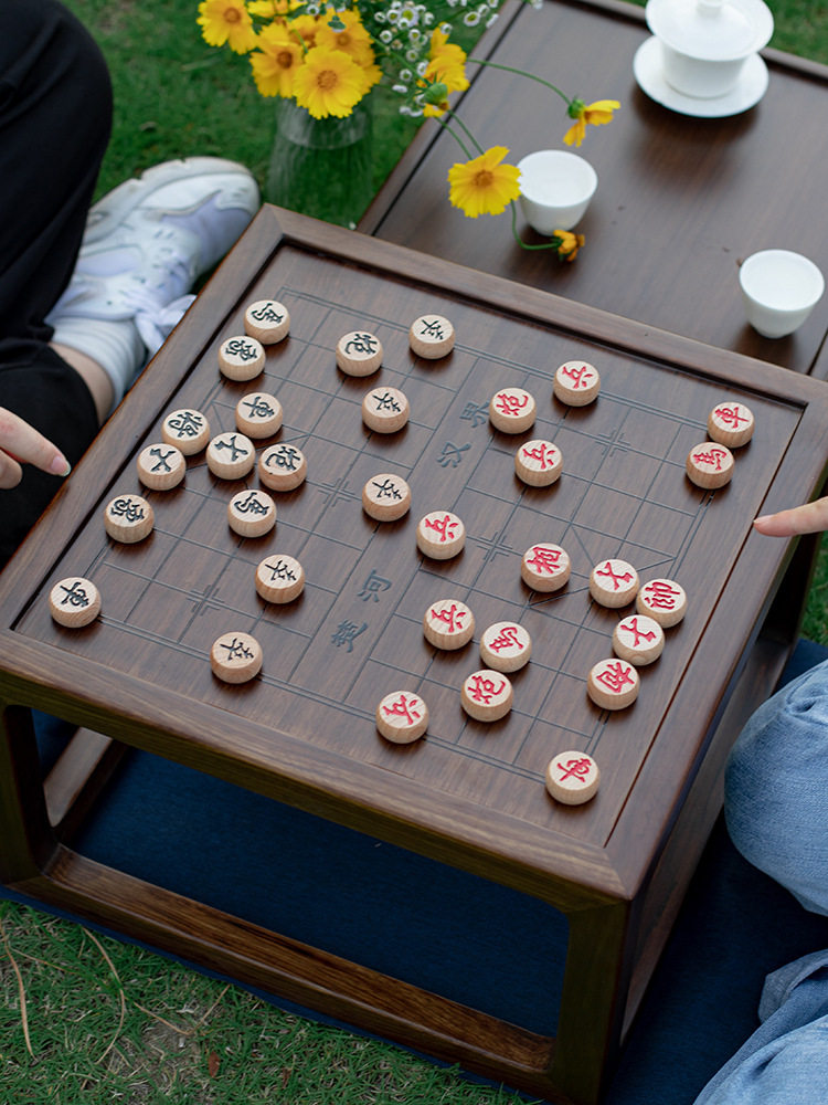 棋桌榻榻米仿古实木象棋桌椅组合棋艺榻榻米多功能茶几中式下棋