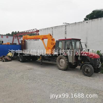 集装箱吨机拖6拉一随车吊拖拉机改装牵引平板吊自IFH卸吊运体机
