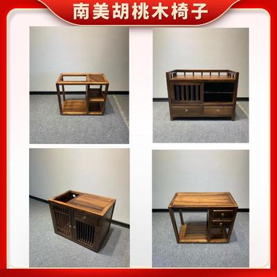 南美胡桃木靠山椅主新中式茶桌椅人奥坎圈椅帽椅禅WBN椅官靠背椅