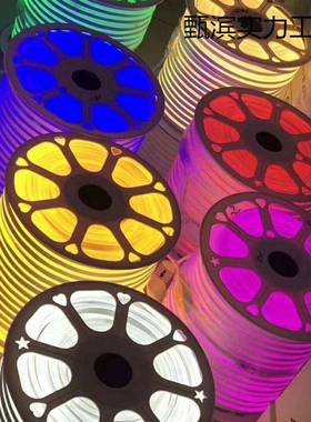 广告户半圆造型防水扁软灯PPU带灯条圆形LD柔性霓虹七彩E变色外灯