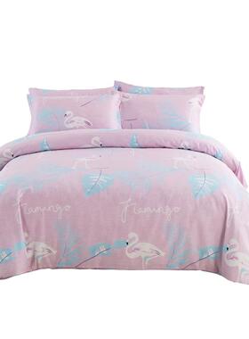 O加9D厚四件套10ATG0纯棉简约风春秋F款双人1.米15.82m单人床上