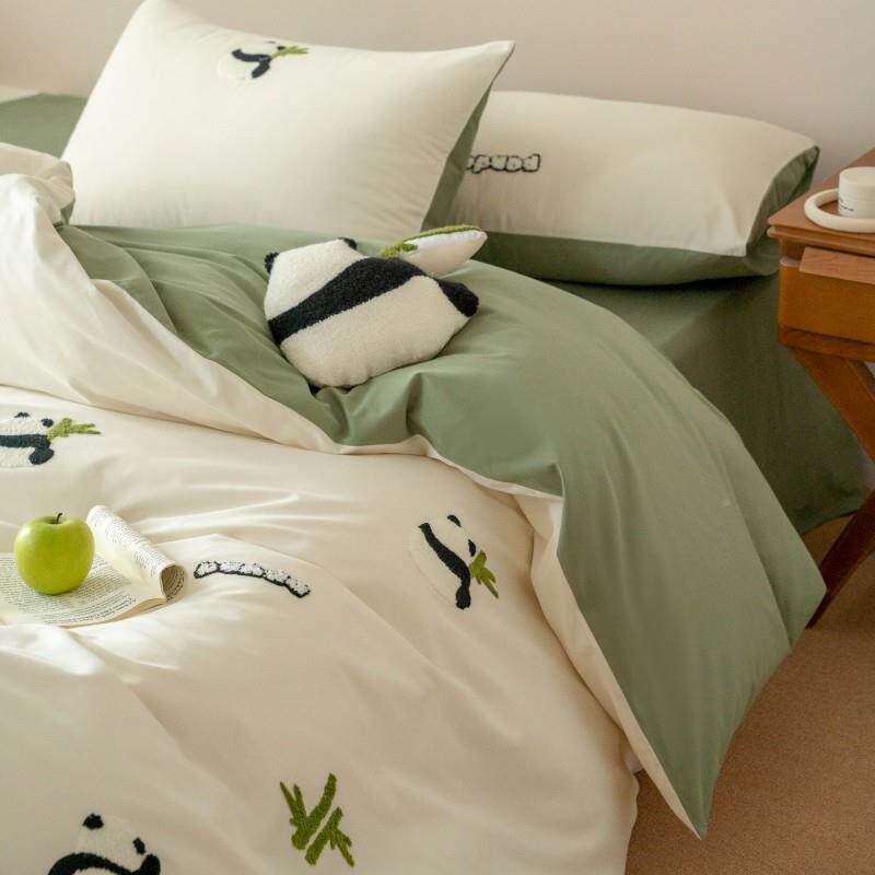 可爱卡通100毛被s毛巾全棉纯棉磨四件套加厚保绣暖秋冬床单套LT20