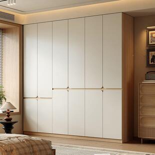 橡木全实木衣柜家用0BAX卧室原木风段日系分式一门到顶大衣6cm深