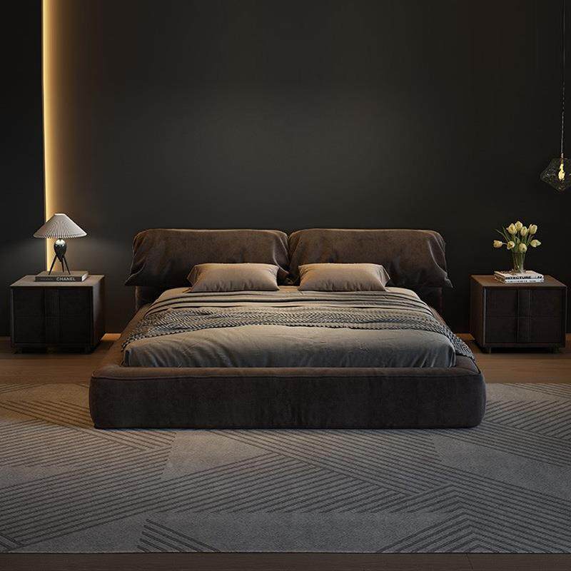 摩图凯撒b包ax大象床软现代简约BULt磨砂布床内嵌艺主卧床矮脚双