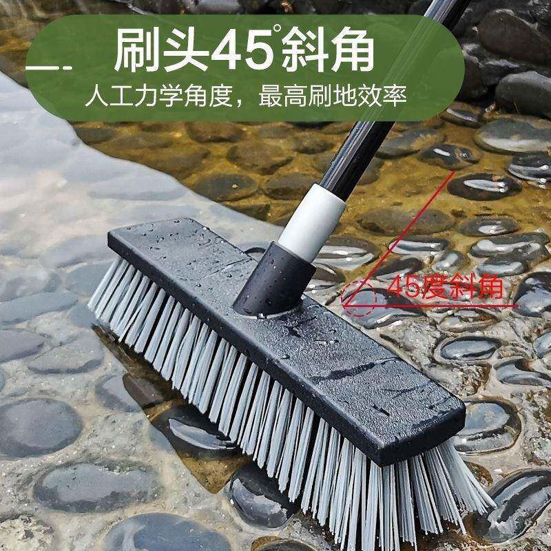 德长国精工钢庭丝刷柄户外院刷地刷子硬毛244阳台不刷锈钢洗地板