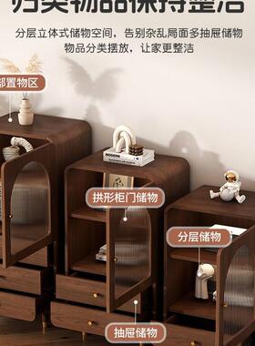 古复餐边矮五斗柜卧旁室客厅靠BZN墙床尾收纳电视柜沙木发置物实d