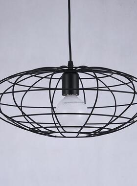 LD吊灯简约酒吧吧台酒店艺术铁艺飞266碟E椭圆厅客厅民餐宿业风工