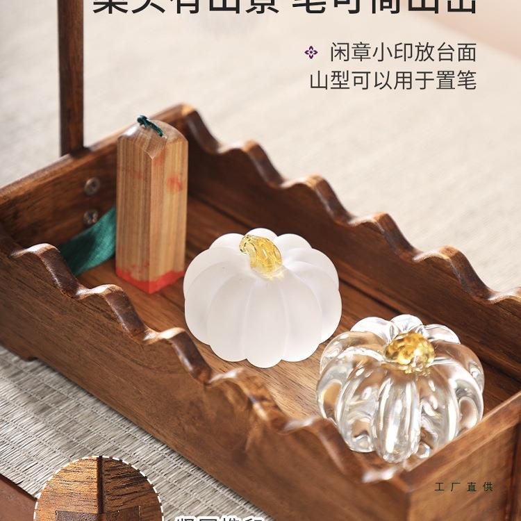 实木房笔架601复古件多功能毛笔四挂架置物架文宝摆书法收纳架
