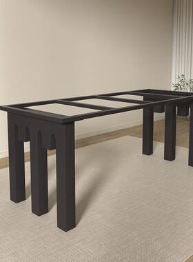 金属PEE桌桌腿支架岩大理实木大板桌脚支板架餐茶台底石座支撑架