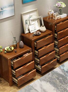 中式实木柜客厅卧室三四五关斗储物柜大橱VLE带抽屉收纳柜容量玄