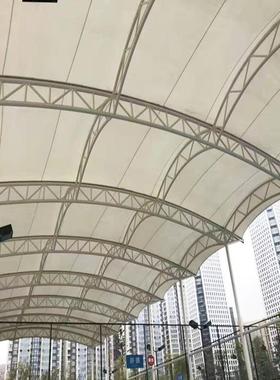 膜结景棚观外遮阳棚防雨棚膜布学校QC-oq户球场张拉膜材料构制作