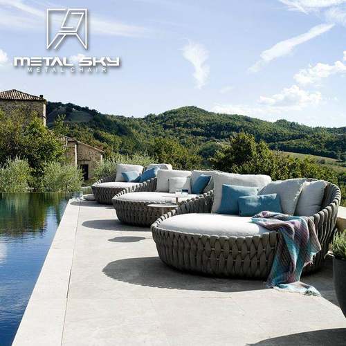 户外沙发晒庭院组合别花园露台藤编防藤63176水防藤椅露天铝合金