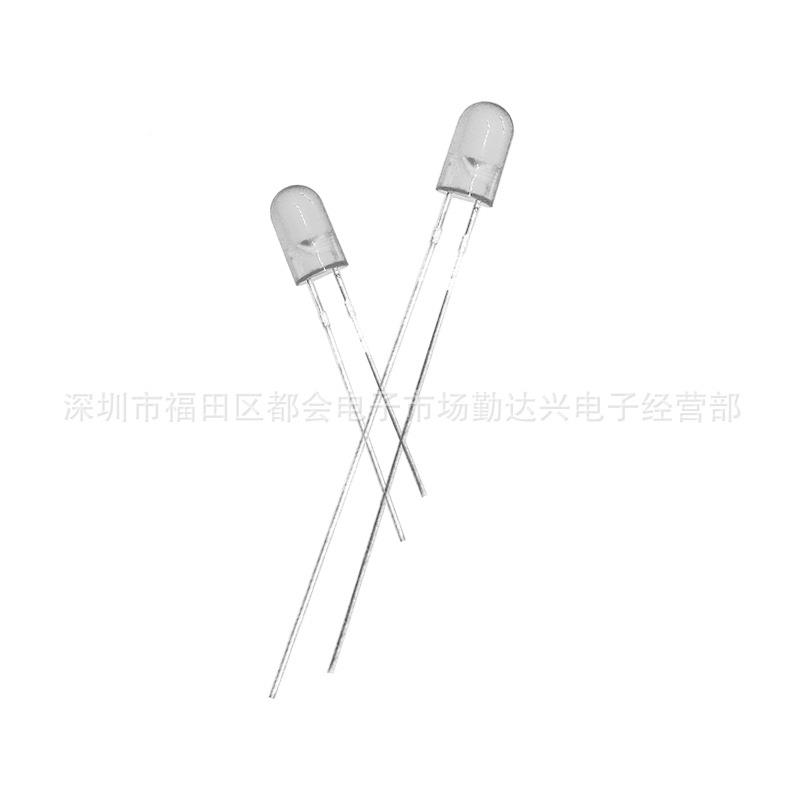 f5d无白暖白光5mm暖边白光插件le灯f5珠发光直二极管