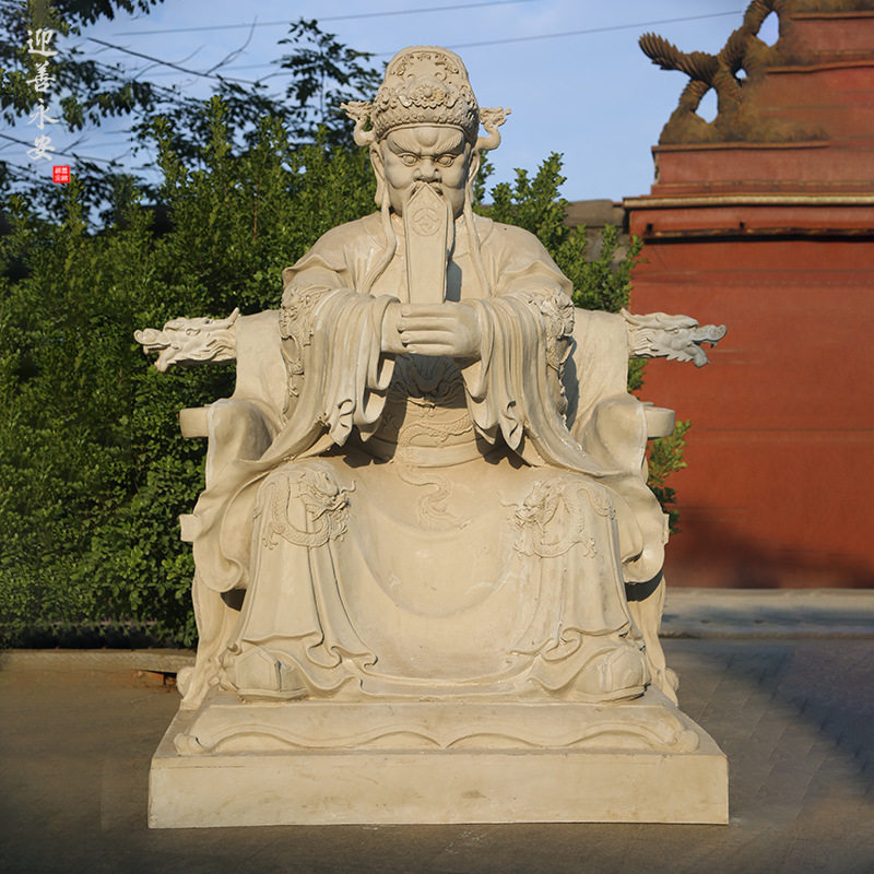 迎善永安东海龙家居摆件玻璃钢白胚彩绘龙五爷纯手工工艺品厂家