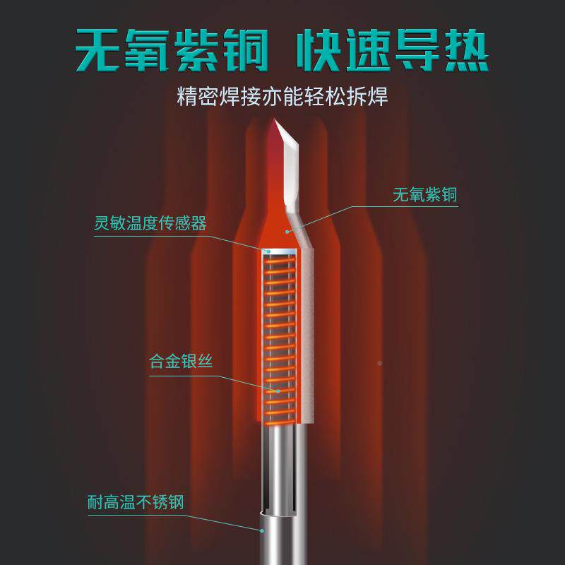 CG/X创新高发热芯焊配件拔式一体化头烙铁头T6/T无品牌/7插862焊