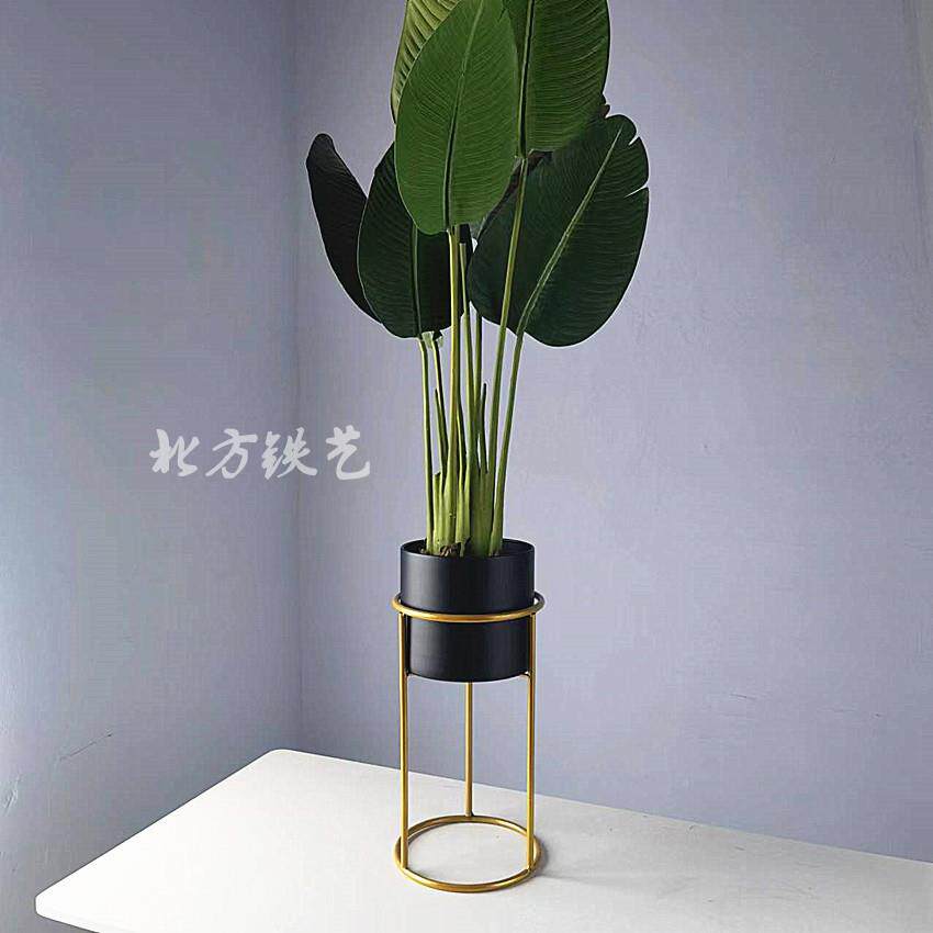 铁内艺花架室阳台落地式架花盆3634643花旋托压铁桶花加厚加粗圆
