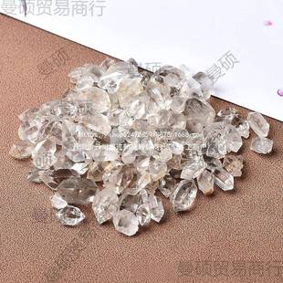 蒙白闪灵水晶柱原石双尖柱基赫双尖白尔水晶双头AL钻欧式几何形状