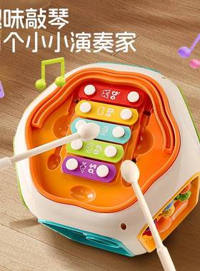 多功能手拍八鼓八男面体拍WNB鼓女孩面鼓宝宝益智拍早教音乐婴儿