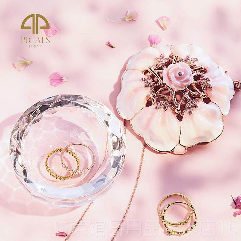 正品日本PICALS色K玫瑰花晶首饰盒手粉链耳钉9收纳盒水镜前桌面小,饰品/流行首饰/时尚饰品新,首饰盒,淘宝优惠券,粉丝福利购,淘宝优惠卷