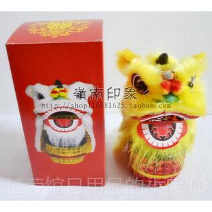 正品鼓中国风醒狮摆件迷你小舞狮子狮居新年春节佛山非遗手南家工