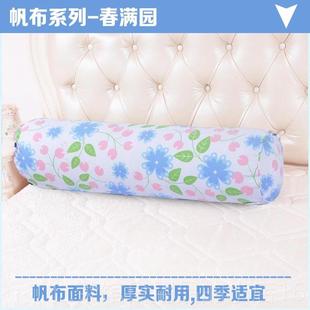 正品韩头圆式柱形腰头垫枕帆布长枕时尚糖果枕头条形腰垫长圆形腰