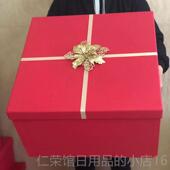 正品 超大大方形礼盒日50cm大盒子空礼品盒特大号号生礼盒包装 物可