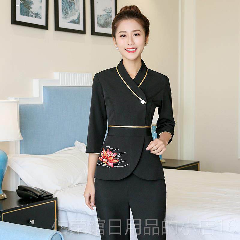 正品美容院工作服装秋冬装新款sa养生馆套足浴按摩技女师p美容师