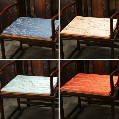 中式茶椅垫坐垫棉麻垫子实木茶桌椅子太师椅圈椅红木茶室沙发坐垫