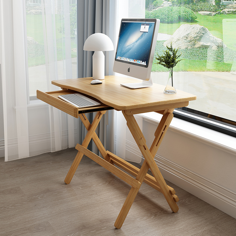楠竹简易笔记本电脑桌家用简约经济型学生学习书桌儿童写字台桌子