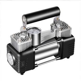 车载充气泵汽车轮胎打气泵便携式小车大功率加气电动双缸12V车用