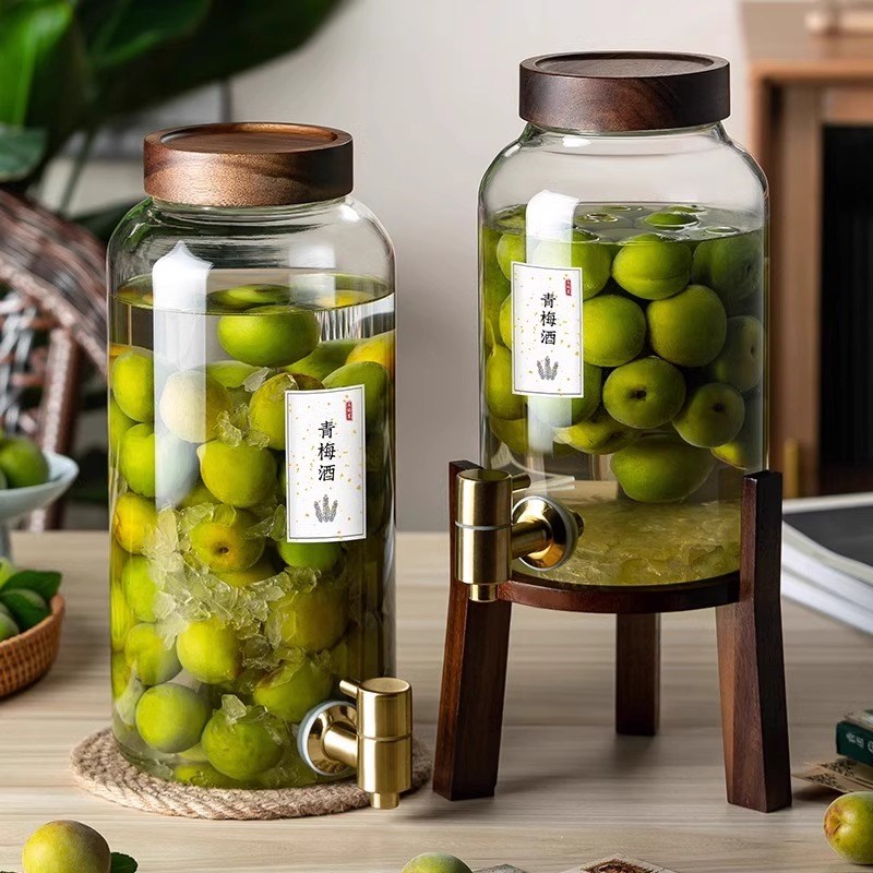 大号青梅泡酒玻璃瓶带龙头家用密封泡酒罐子专用存果酒酿酒瓶容器