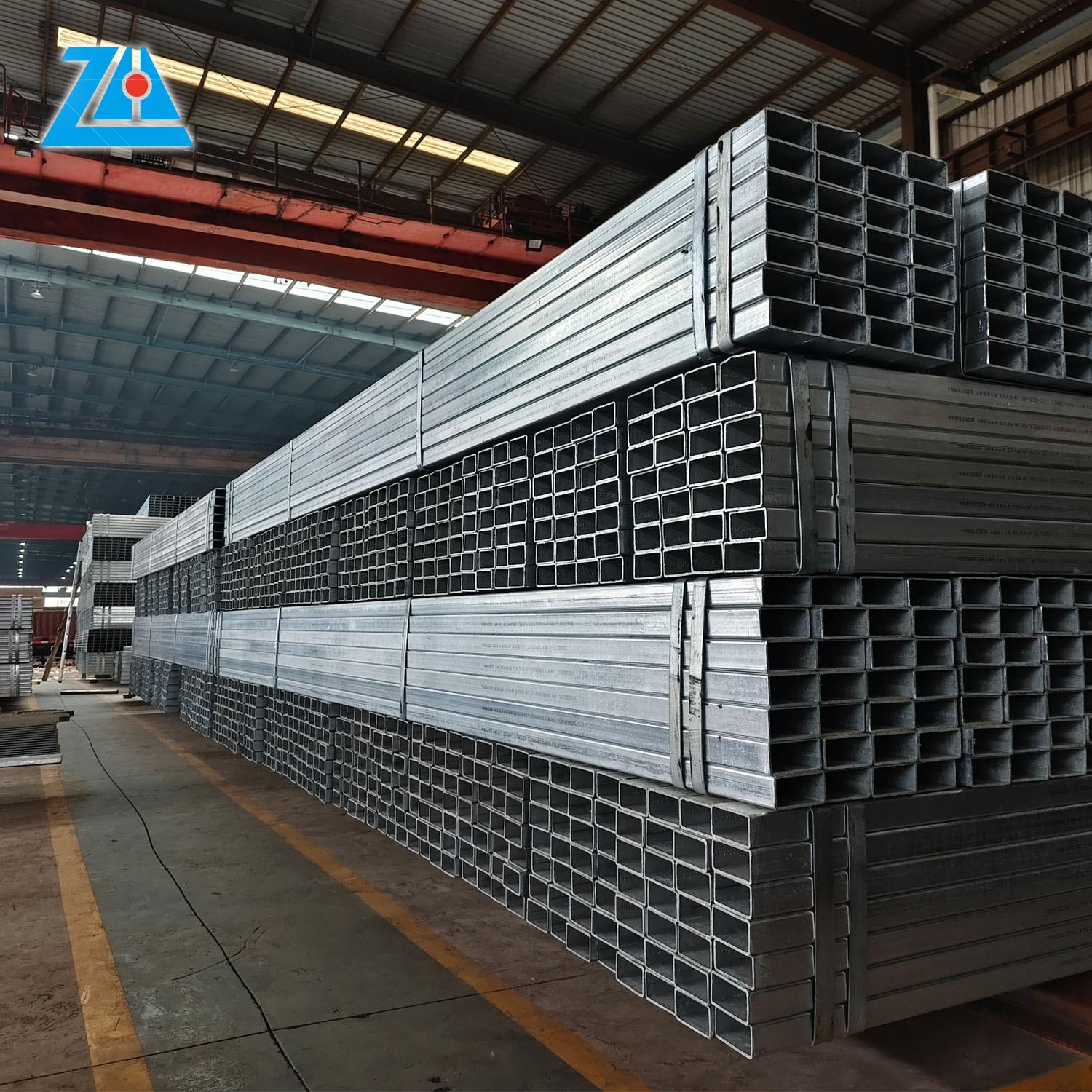 热浸镀锌方矩管幕墙钢结构Q235B材质钢方通矩形管方管