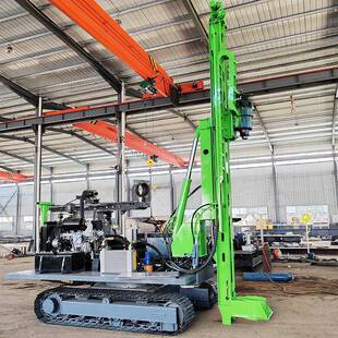 履式光伏架521打孔机拧螺旋带地钉桩桩定位准确履带光伏支打机