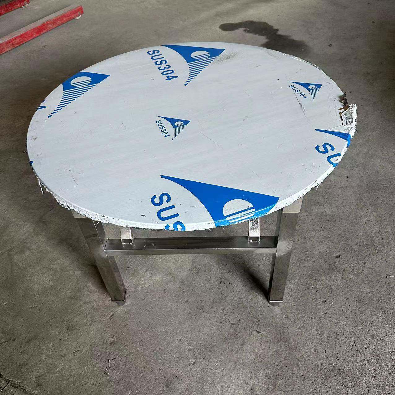 加厚不锈一钢体折叠户圆桌夜市烧烤外流水席摆摊ITY商用桌家吃新