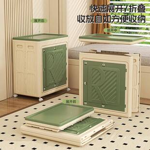 衣收服纳整理箱厅家用带盖可折叠储箱A9大物容量带滑轮卧室客储物
