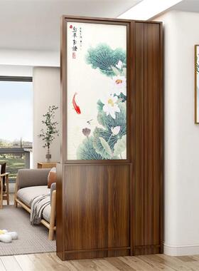 厅新中式正对门客隔断柜进户门入KEL现代简约屏风置物架门厅玄关