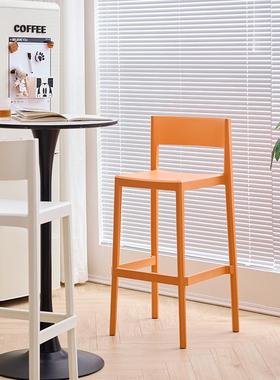 设计师创意P塑料吧前台简M-926椅酒吧吧台高脚蹬家用现代约P餐椅