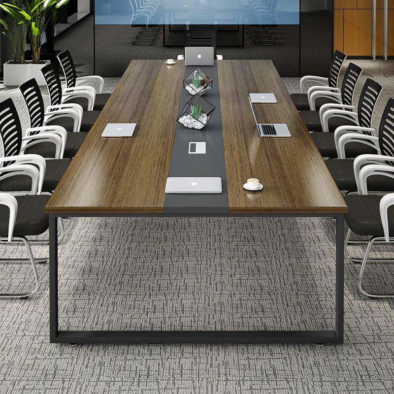 会议无品牌/桌长作桌谈简约现代长条会议室桌椅组合简易工桌台大