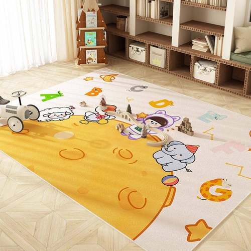 LN通儿童房地毯男孩女孩卧室床边地垫打理宝宝爬PCL爬卡垫阅免区
