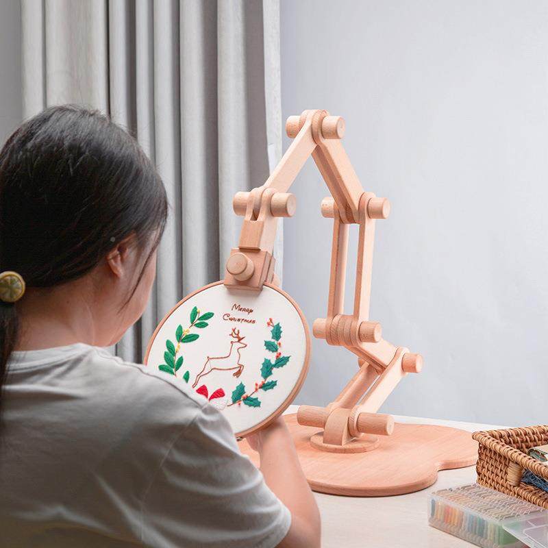 刺用绣桌面台式榉木绣架十字绣绣绷框家多功能固定夹983315具工可,家居饰品,木雕,淘宝优惠券,粉丝福利购,淘宝优惠卷