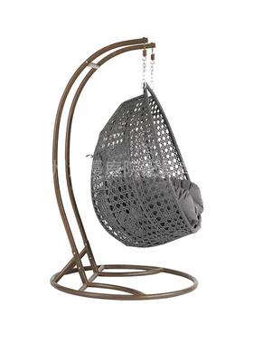 阳MQX台吊藤椅秋千内摇篮吊篮椅室家鸟用巢双人灰色魔叶藤摇椅