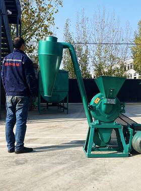 加宽齿式麸粮食粉进碎机五谷杂粮盘磨粉机自吸式料豆饼麦粉XXU碎