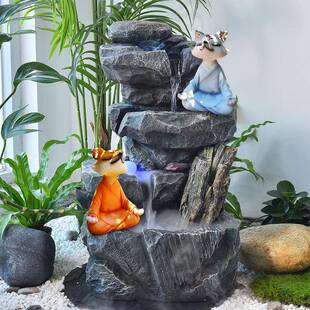 室内假山落景流水摆件循环水系喷客厅阳台庭院山水观地水FVD泉池