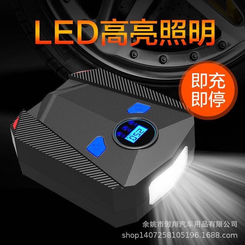 直销413变金形刚车载充气泵12v汽车充携气泵数显气充便式充气泵