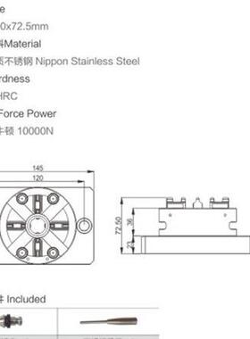 厂N家直销EROWA手动盘铜D100卡盘CHR-06014C锣公快速定位精密手动