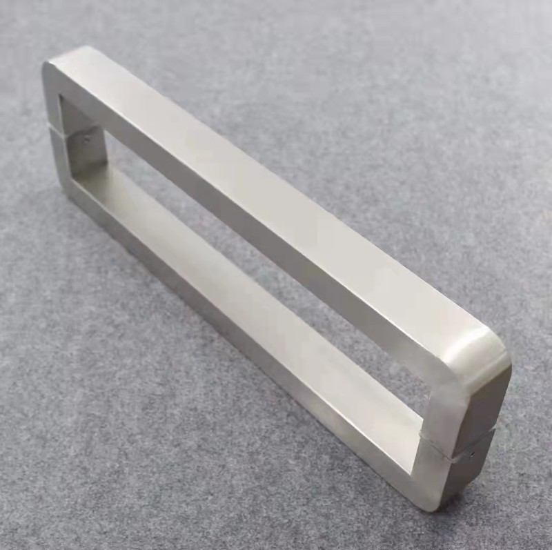 新款防撞玻璃门拉手木门把手方管不锈钢大门拉手亚黑色加厚明装