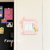 郁金香开关装 饰墙贴自粘防水防潮家用插座边框套开关贴现代简约