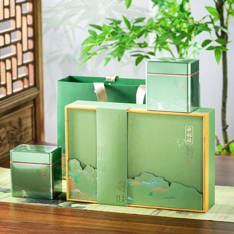 2024春茶叶礼盒装空盒子空礼盒明前龙井绿茶白茶叶包装盒礼盒空盒